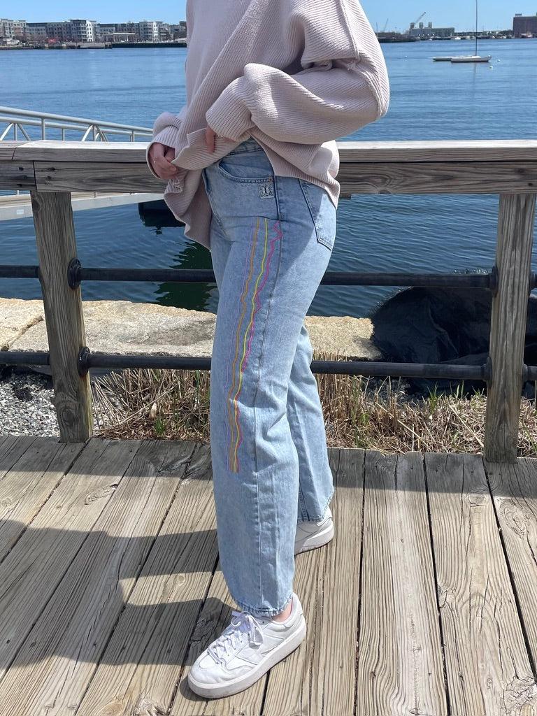 Jess wearing the gap custom pant