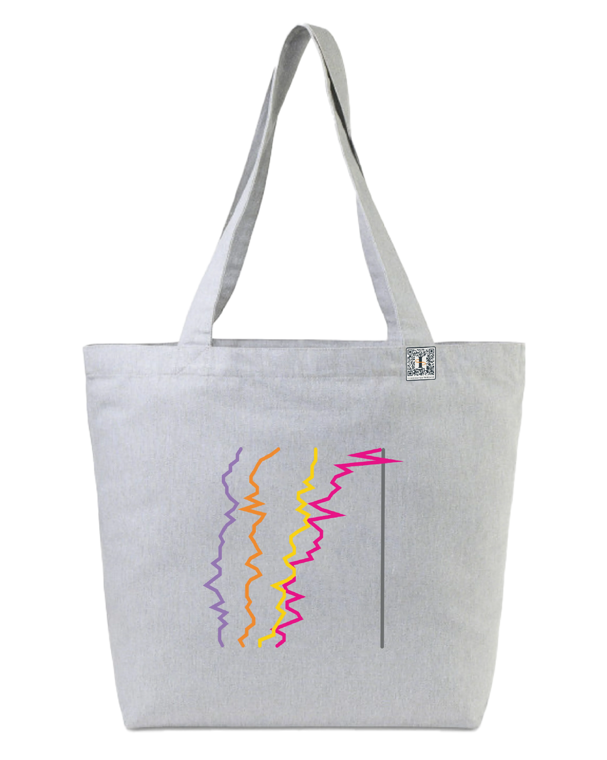 the gap - printed large tote bag | Gender Pay Gap Visualized