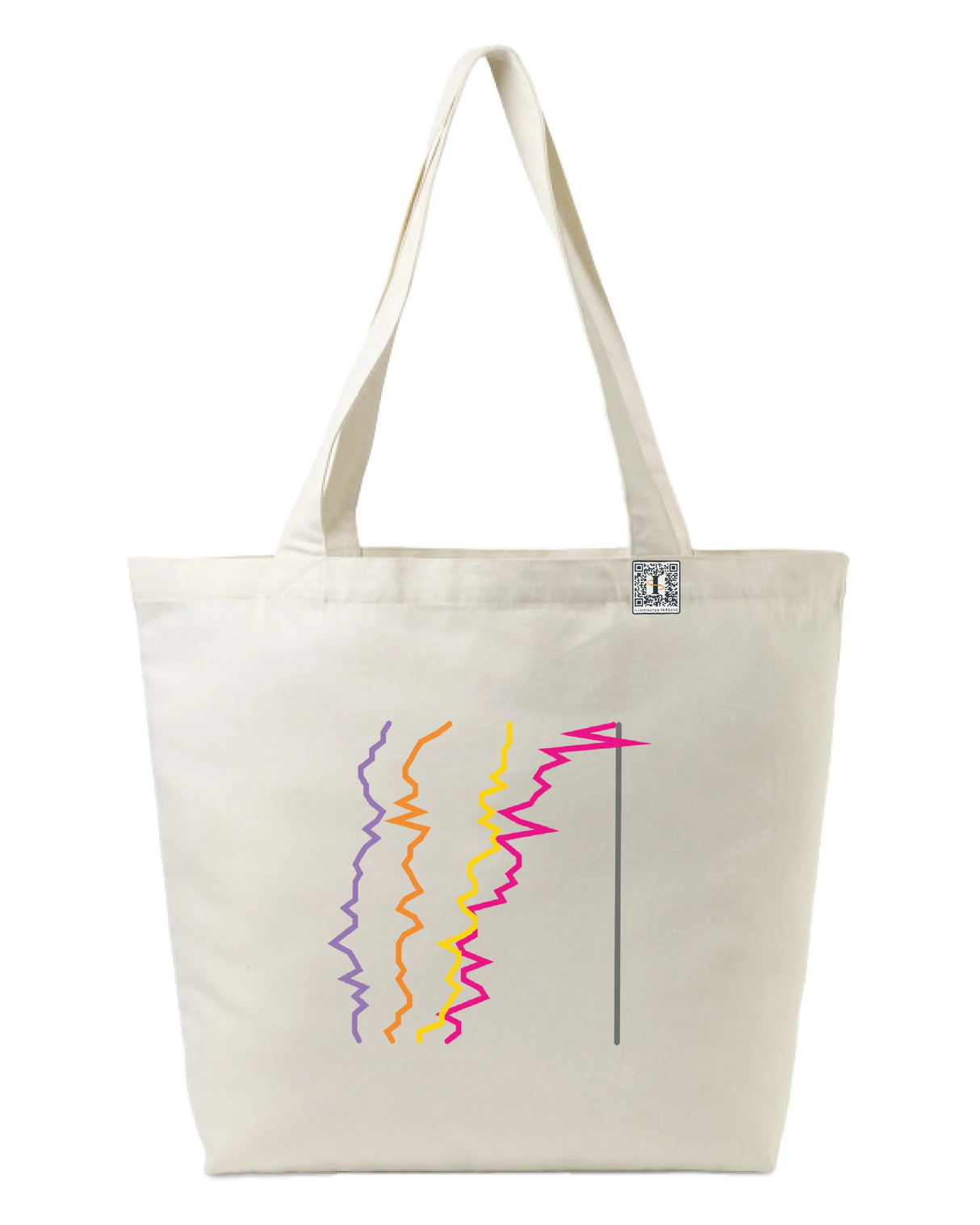 the gap - printed large tote bag | Gender Pay Gap Visualized