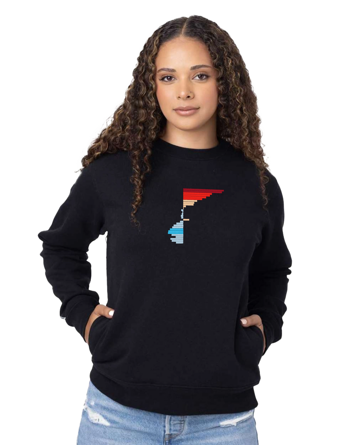 the rise - embroidered sweatshirt | Climate Change Visualized
