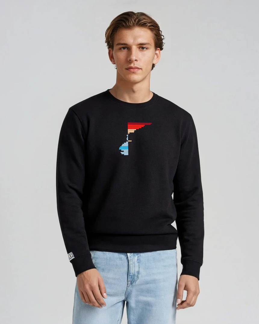 the rise - embroidered sweatshirt | Climate Change Visualized