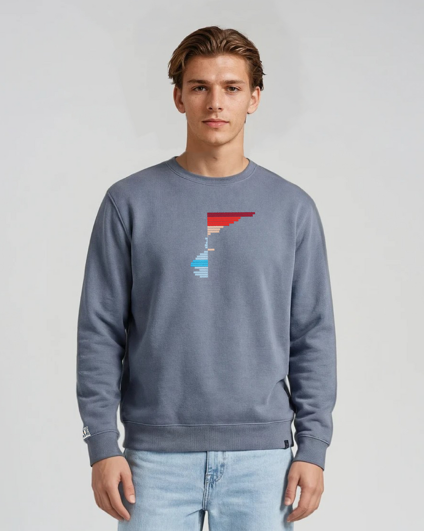 the rise - embroidered sweatshirt | Climate Change Visualized