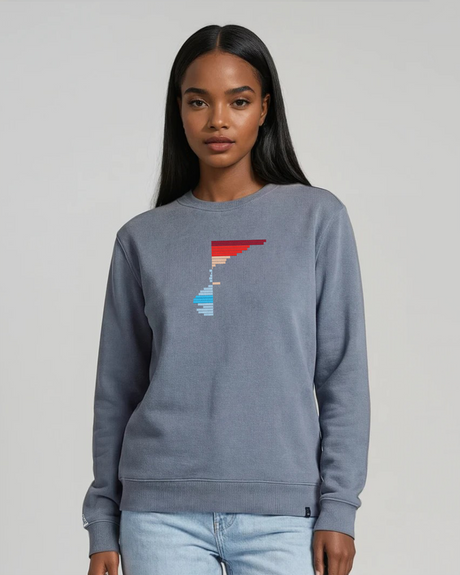 the rise - embroidered sweatshirt | Climate Change Visualized