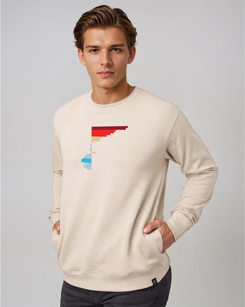 the rise - embroidered sweatshirt | Climate Change Visualized