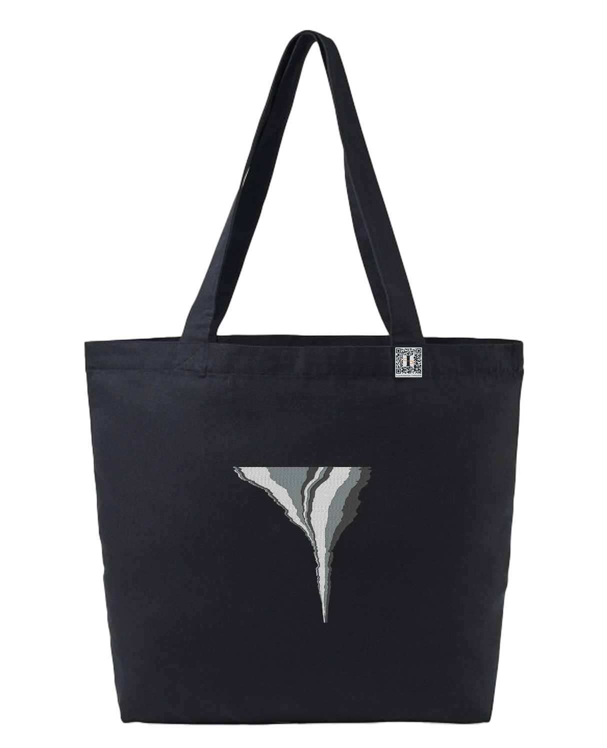 the footprint - embroidered large tote bag