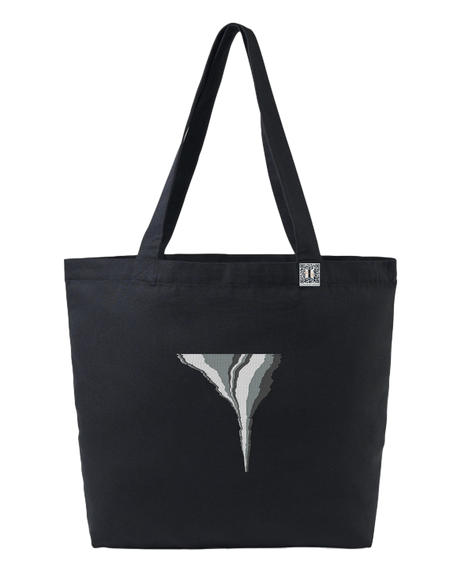 the footprint - embroidered large tote bag