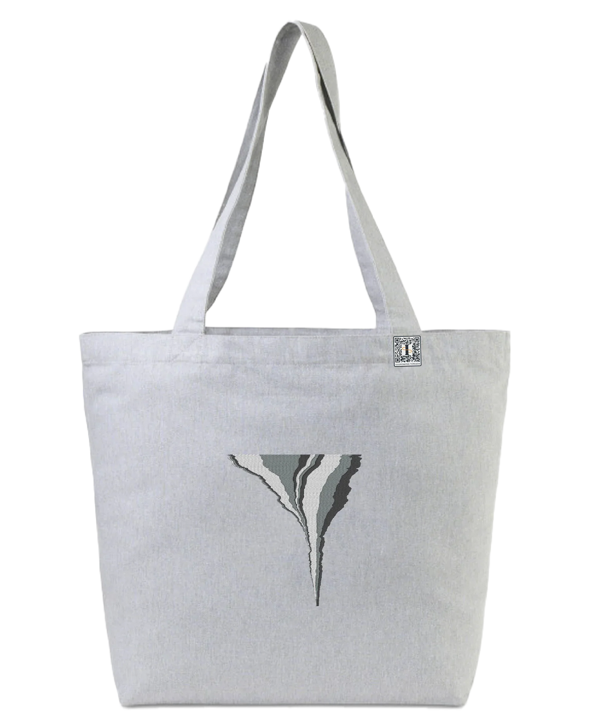 the footprint - embroidered large tote bag