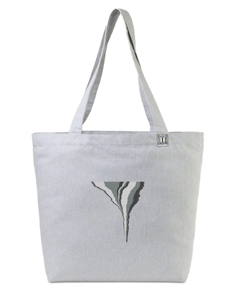 the footprint - embroidered large tote bag