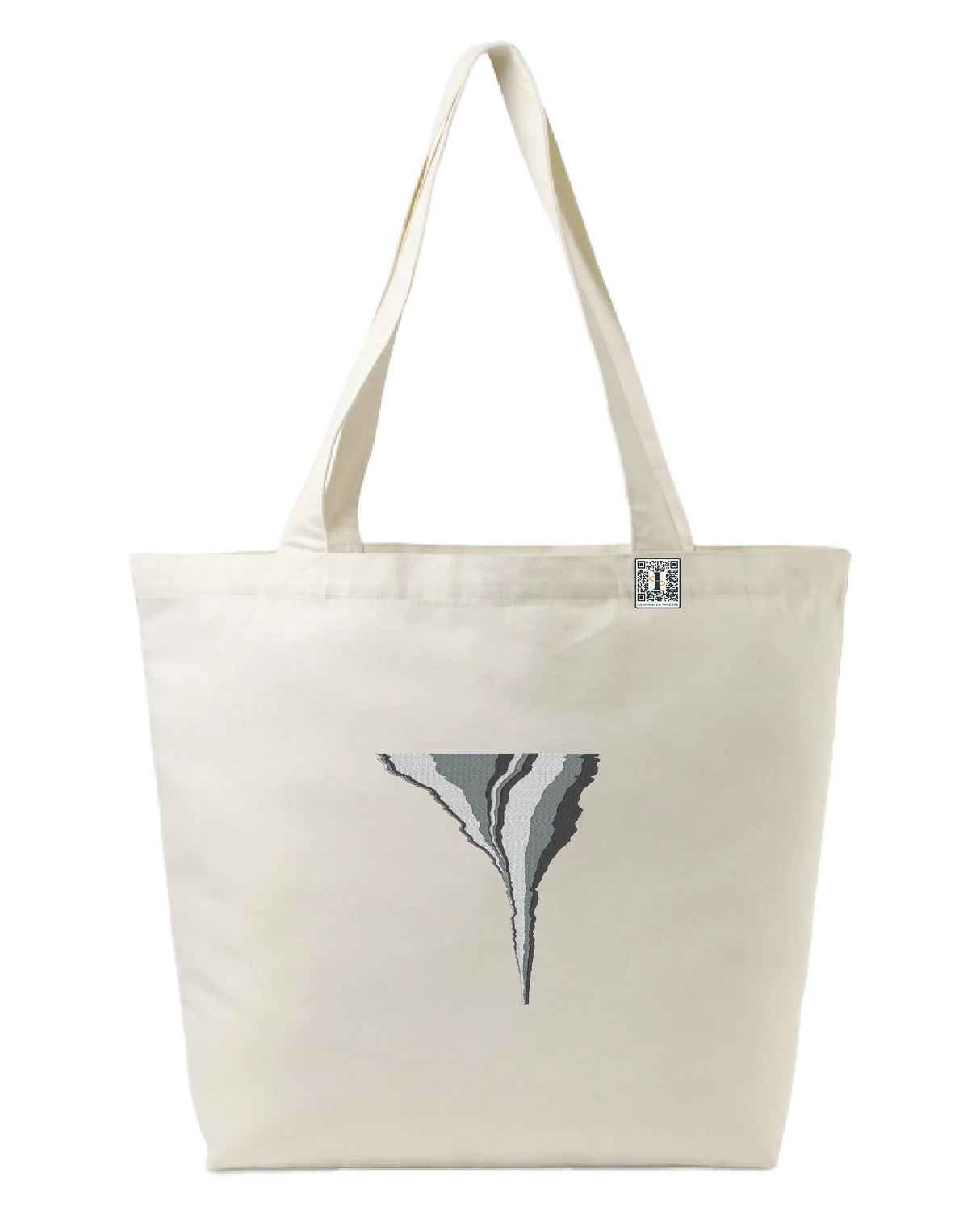 the footprint - embroidered large tote bag