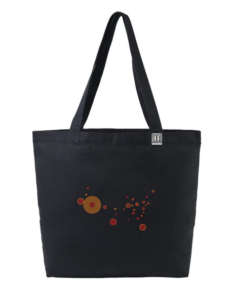 the map - printed large tote bag