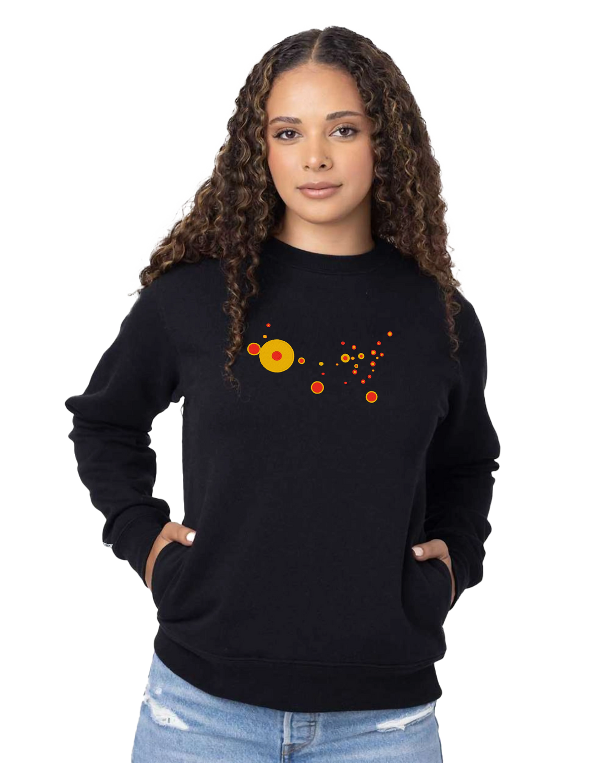 the map - embroidered sweatshirt
