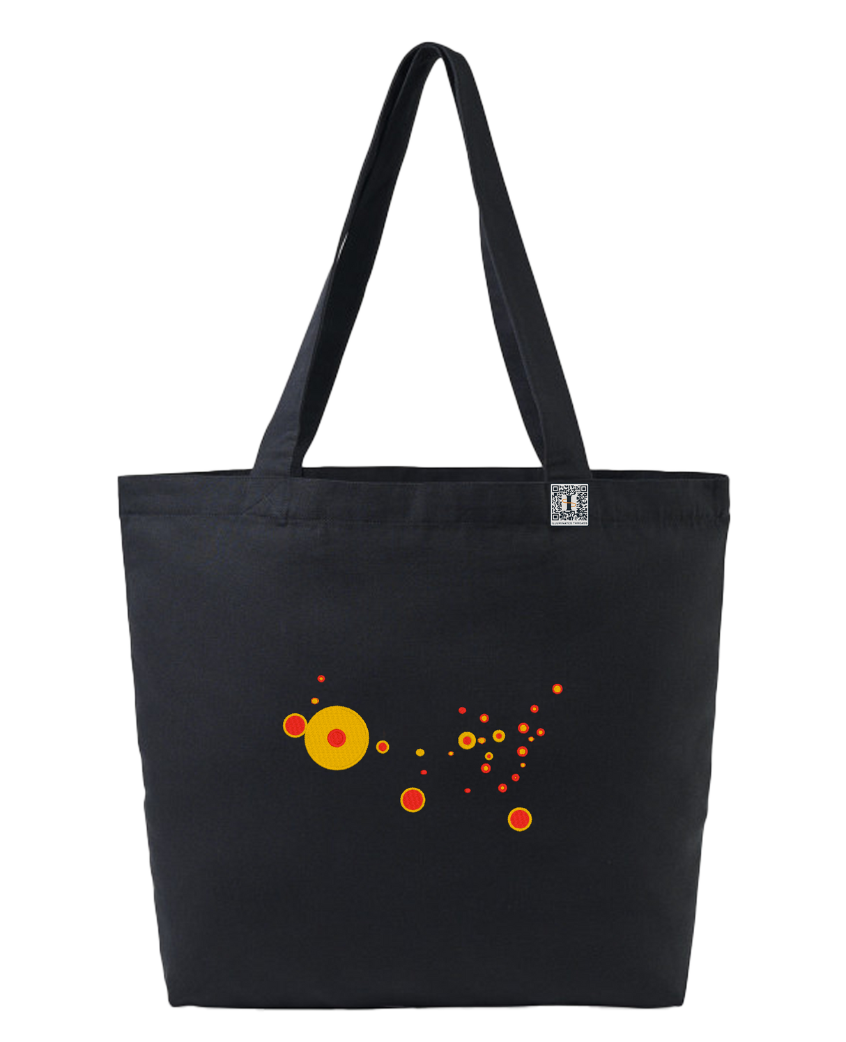 the map - embroidered large tote bag