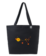 the map - embroidered large tote bag