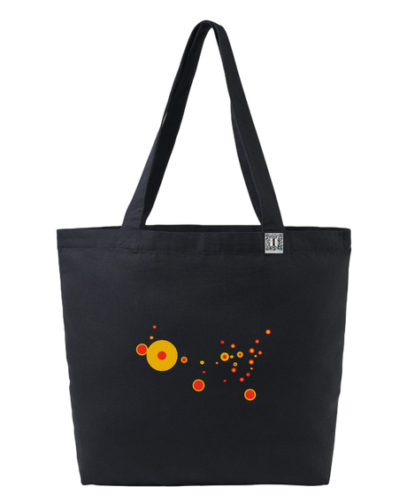 the map - embroidered large tote bag