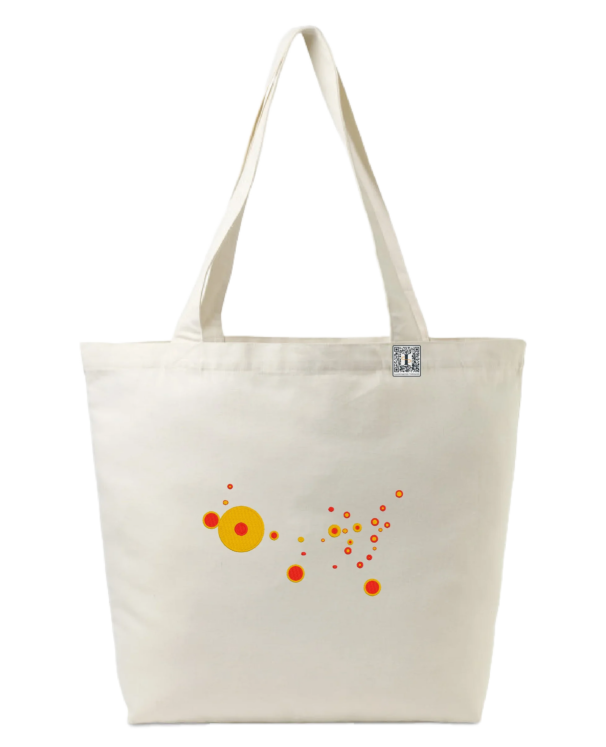 the map - embroidered large tote bag