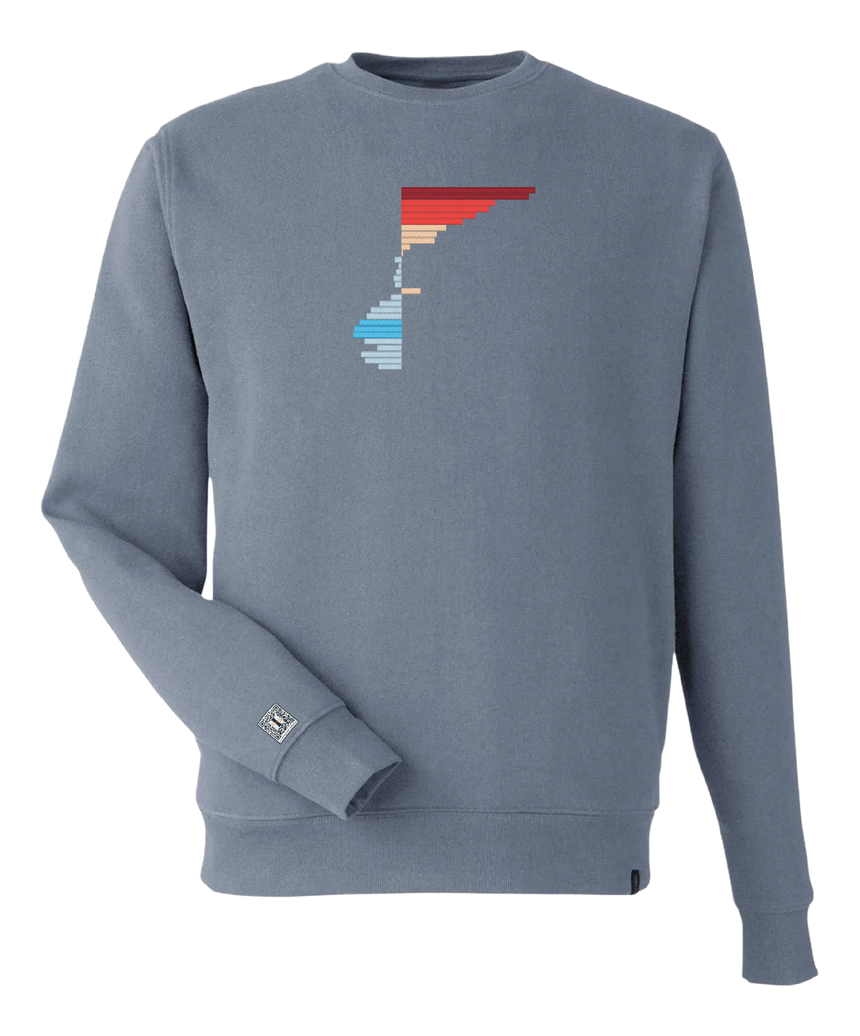 the rise - embroidered sweatshirt | Climate Change Visualized