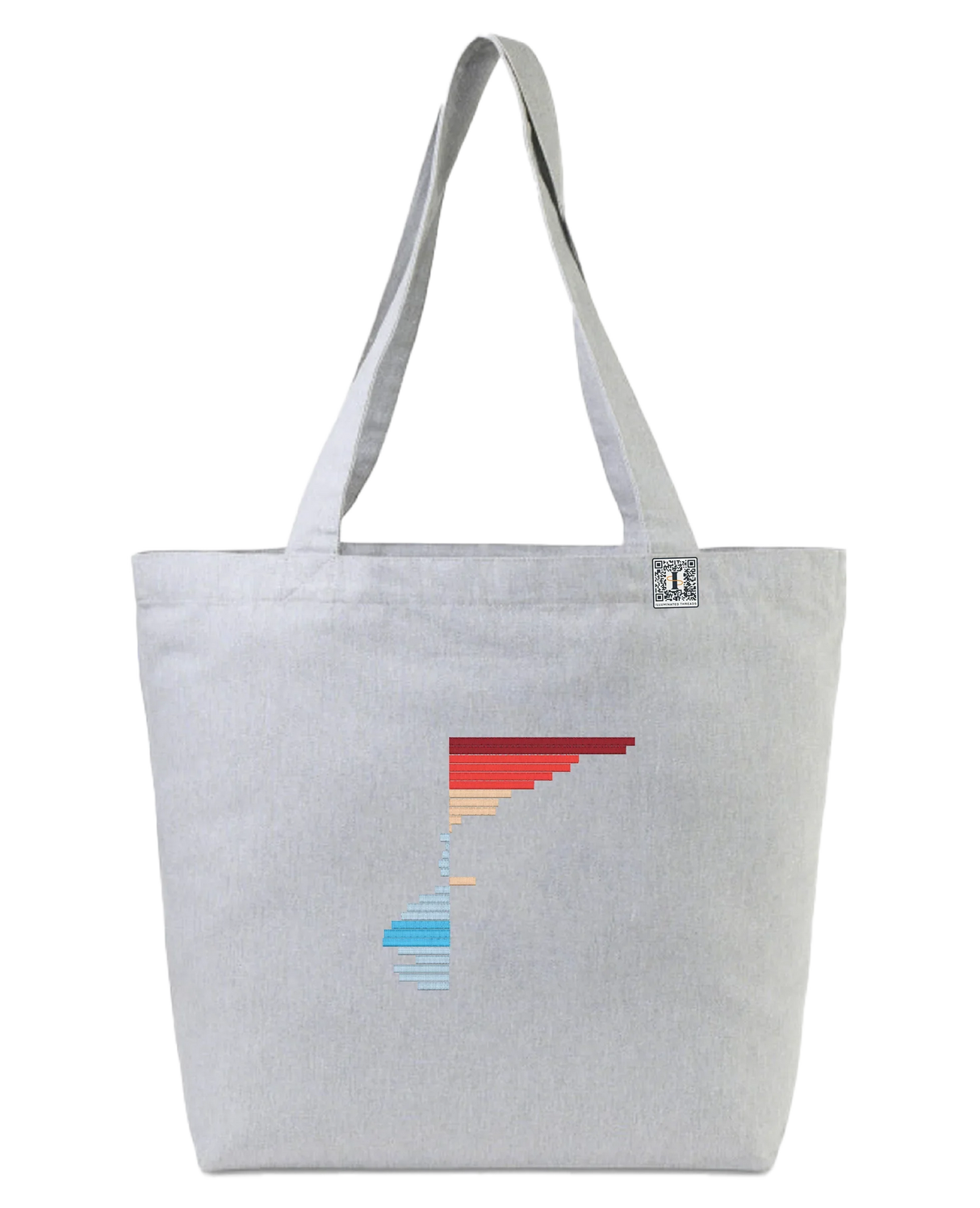 the rise - embroidered large tote bag
