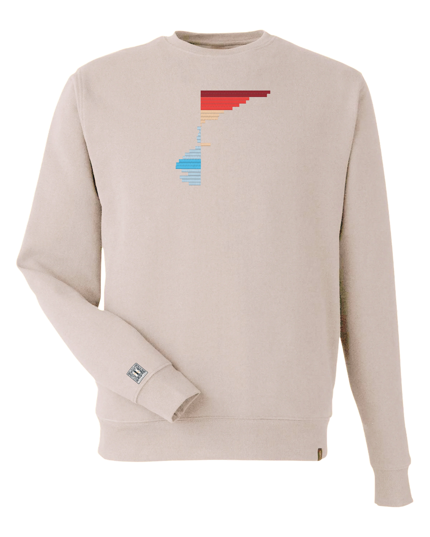 the rise - embroidered sweatshirt | Climate Change Visualized