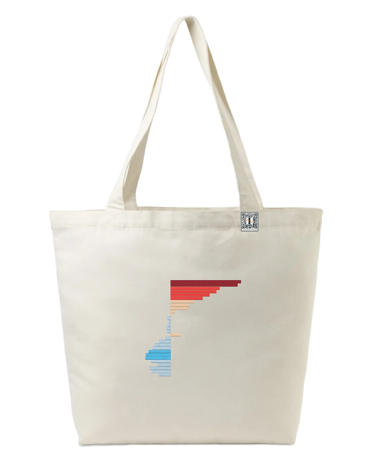 the rise - embroidered large tote bag