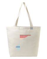 the rise - printed large tote bag